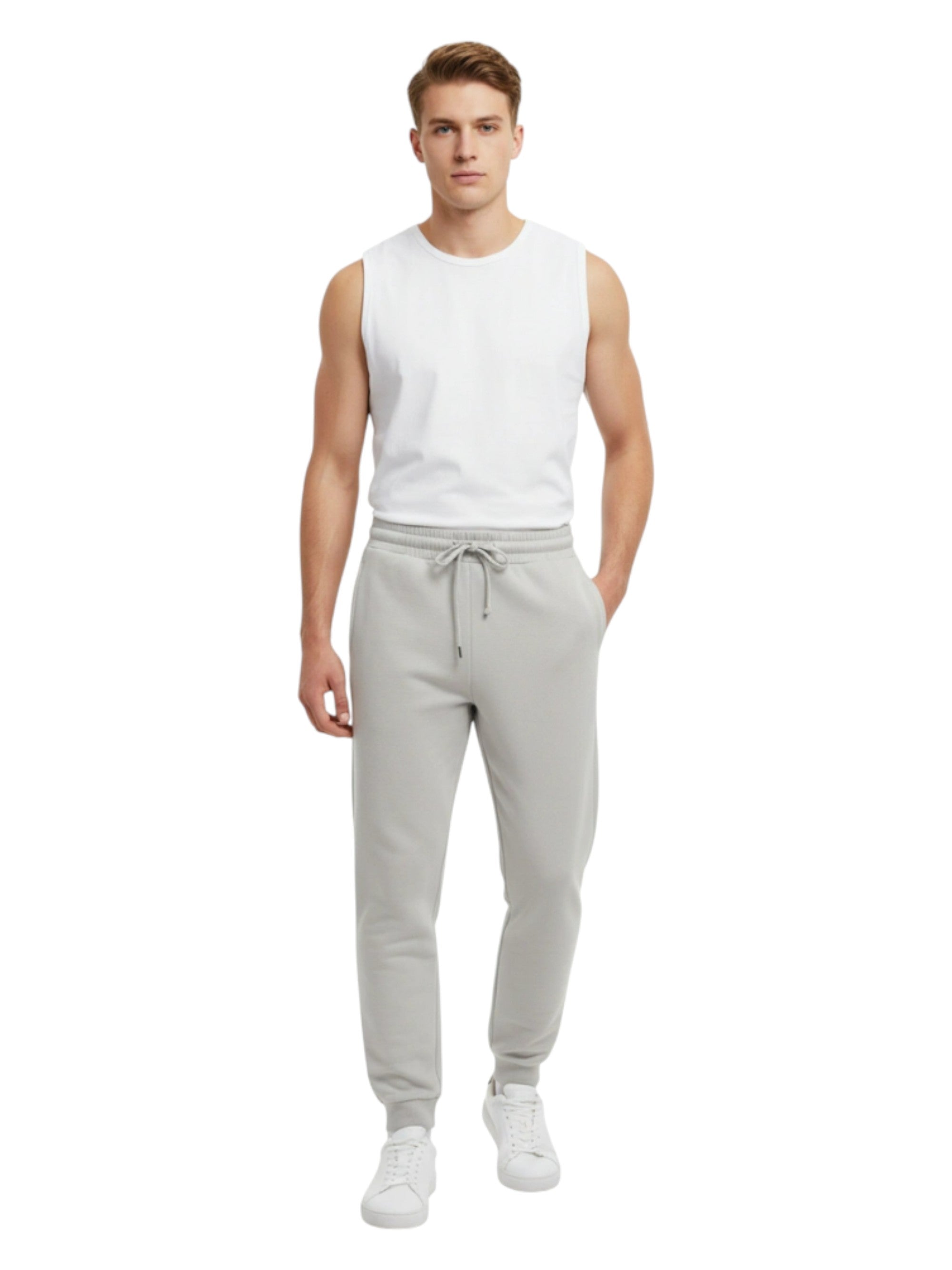 Image for Men's Plain Sport Pant,Light Grey