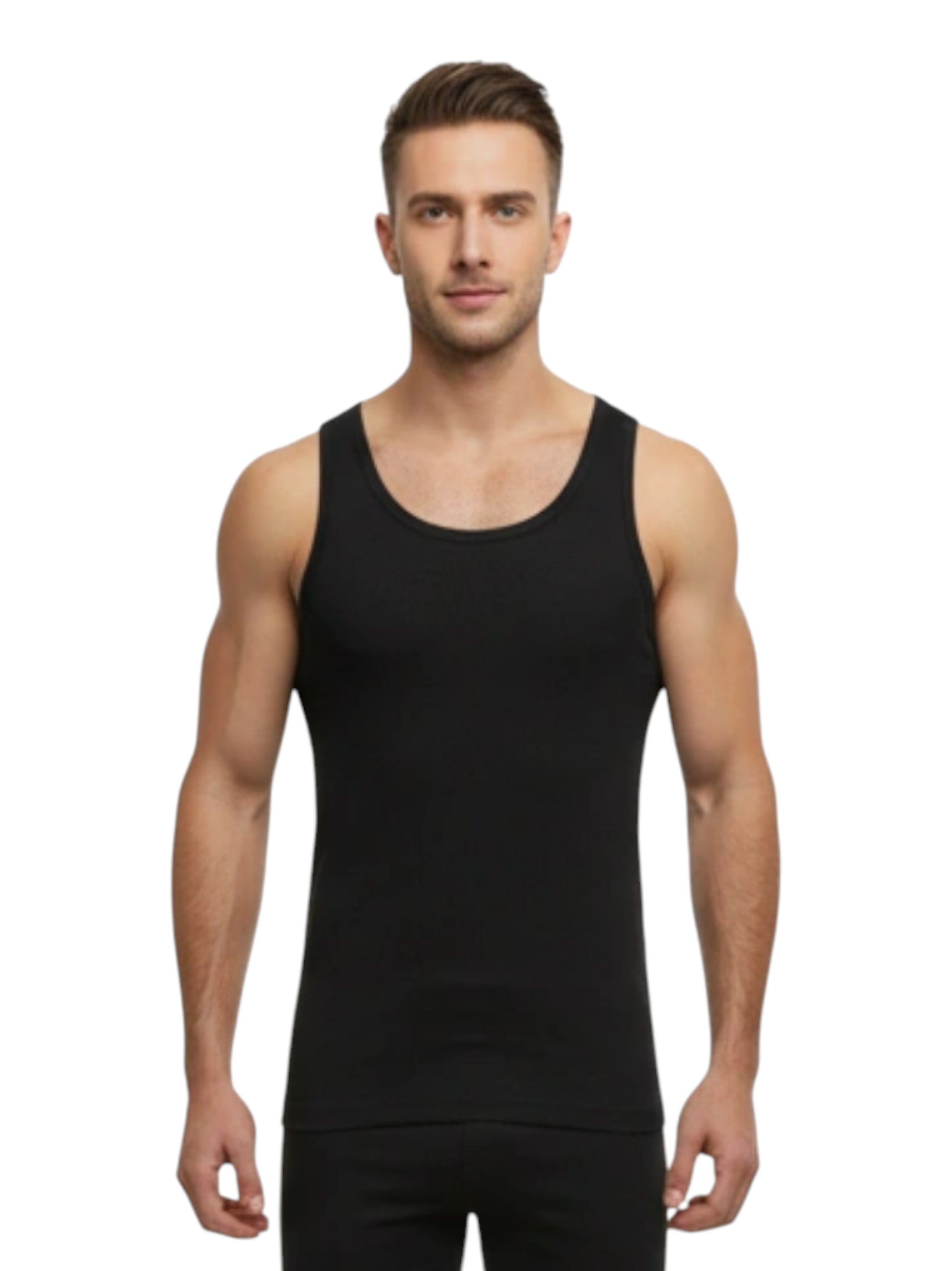 Image for Men's Ribbed Sport Top,Black