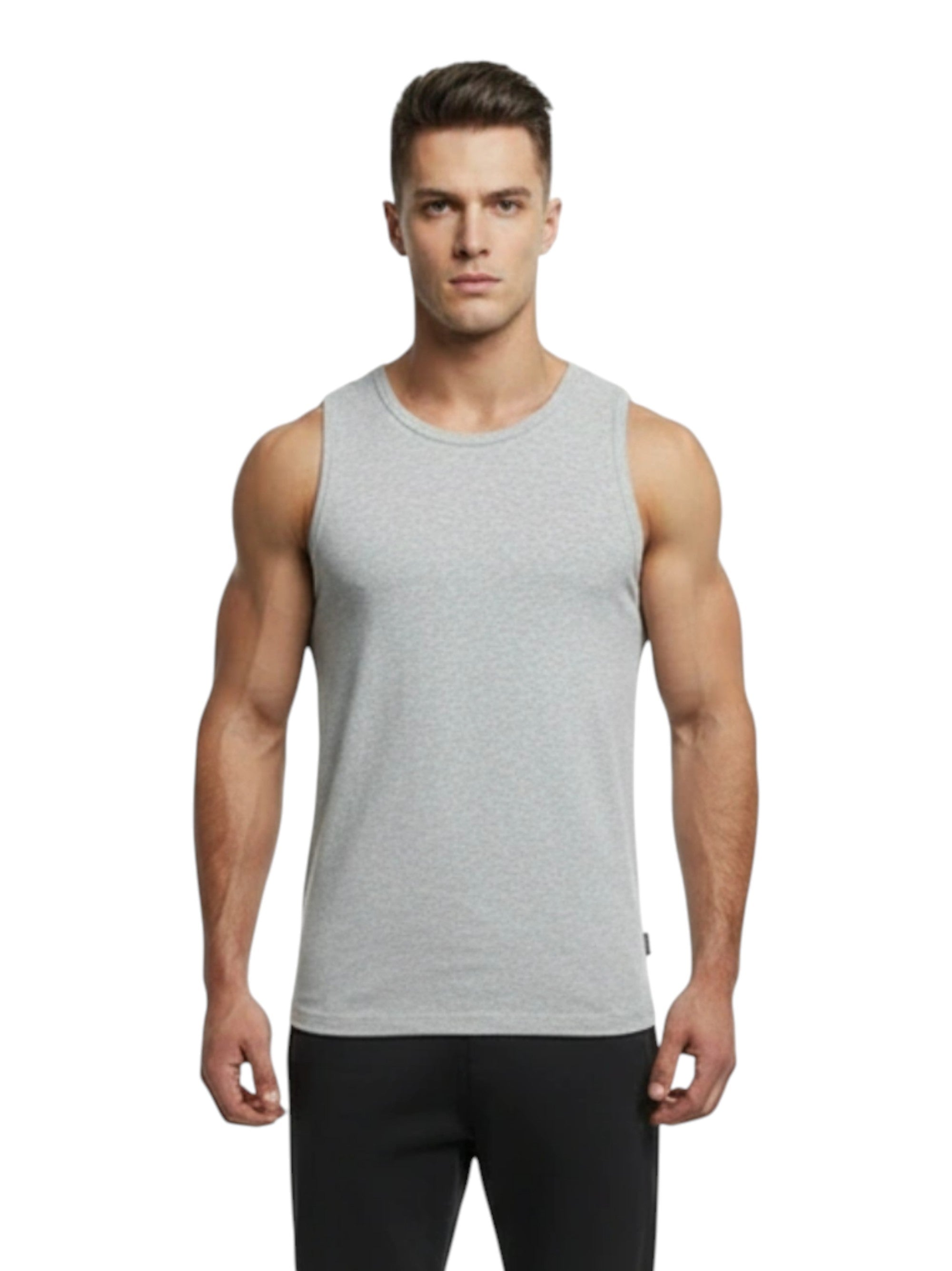 Image for Men's Plain Sport Top,Light Grey