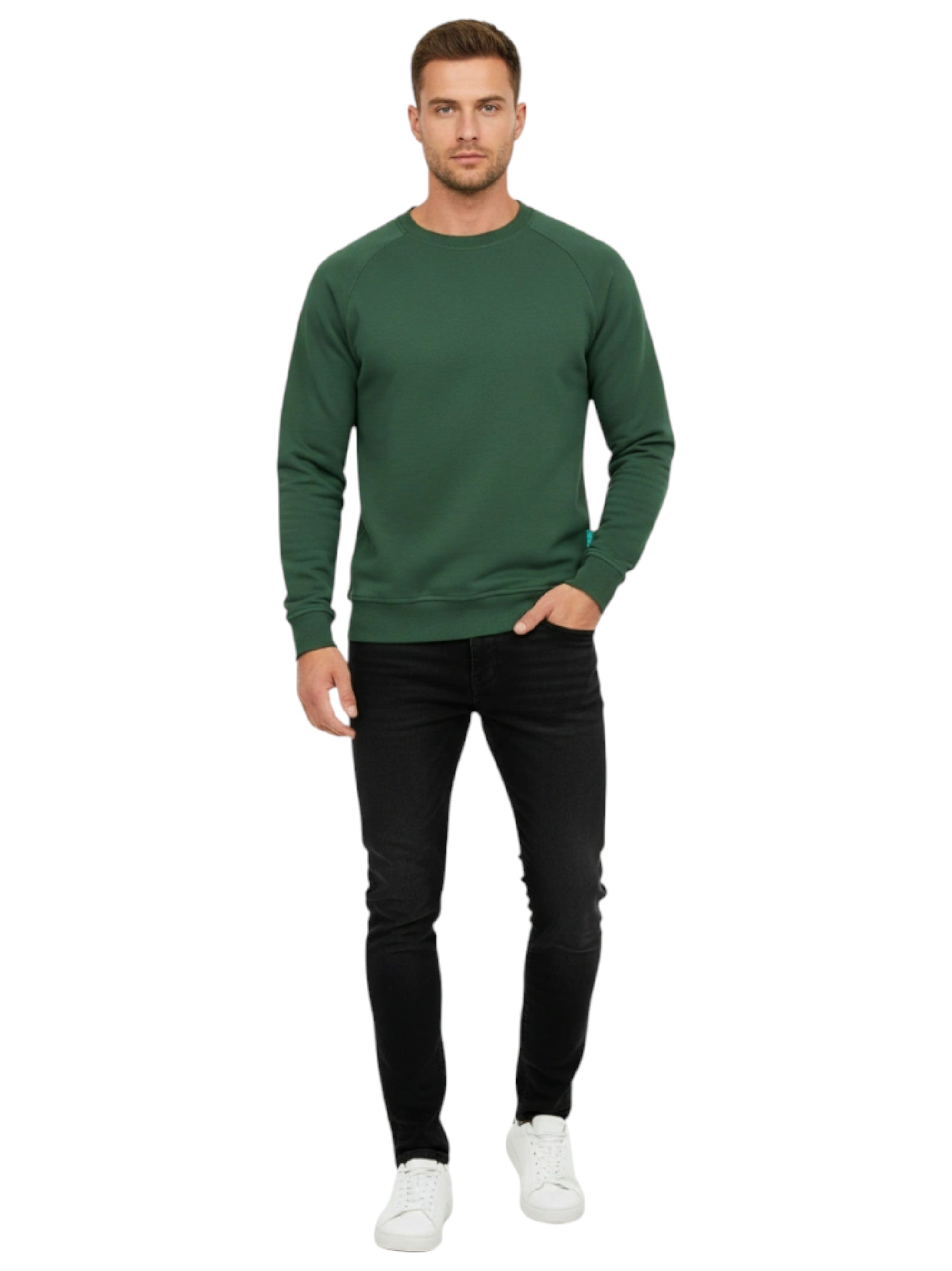 Image for Men's Plain Sweaters,Olive