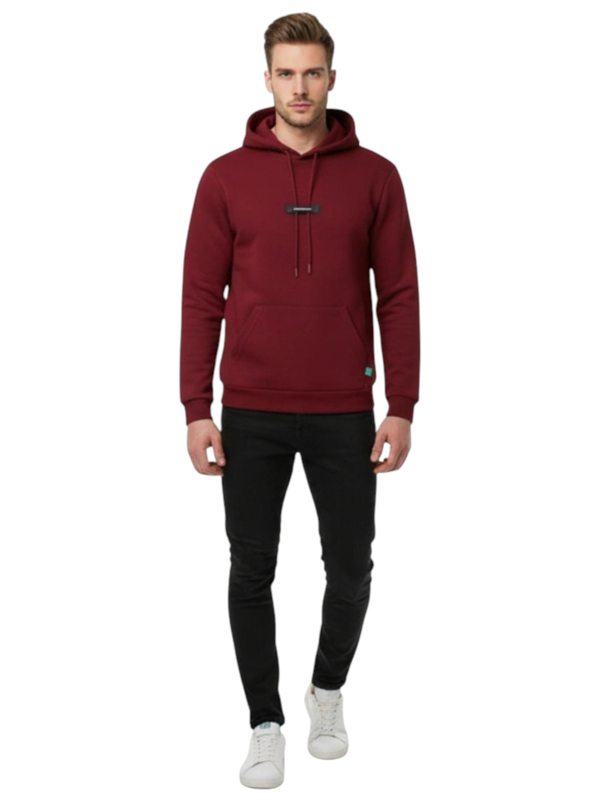 Image for Men's Plain Hoodie,Burgundy