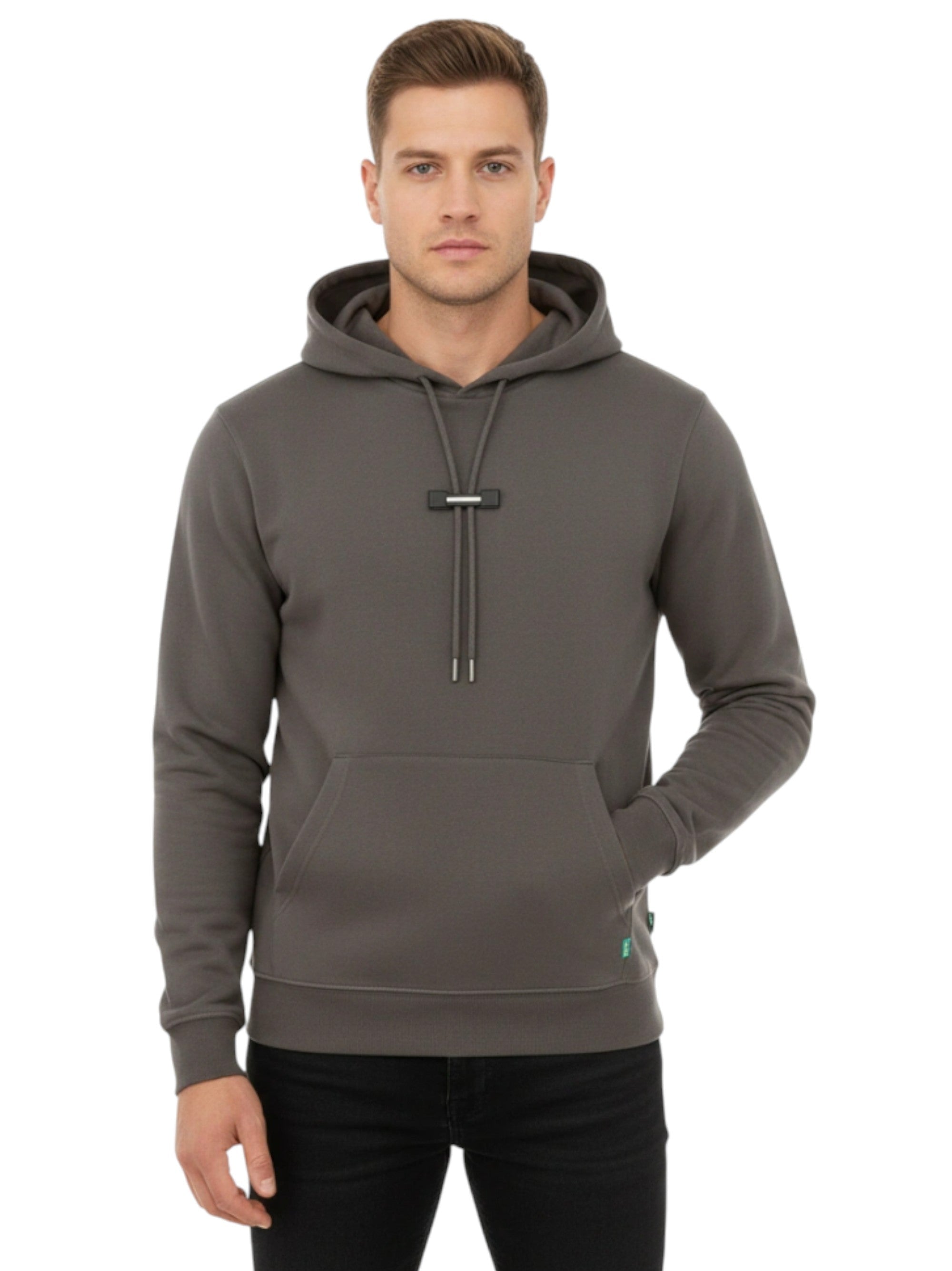 Image for Men's Plain Hoodie,Dark Grey
