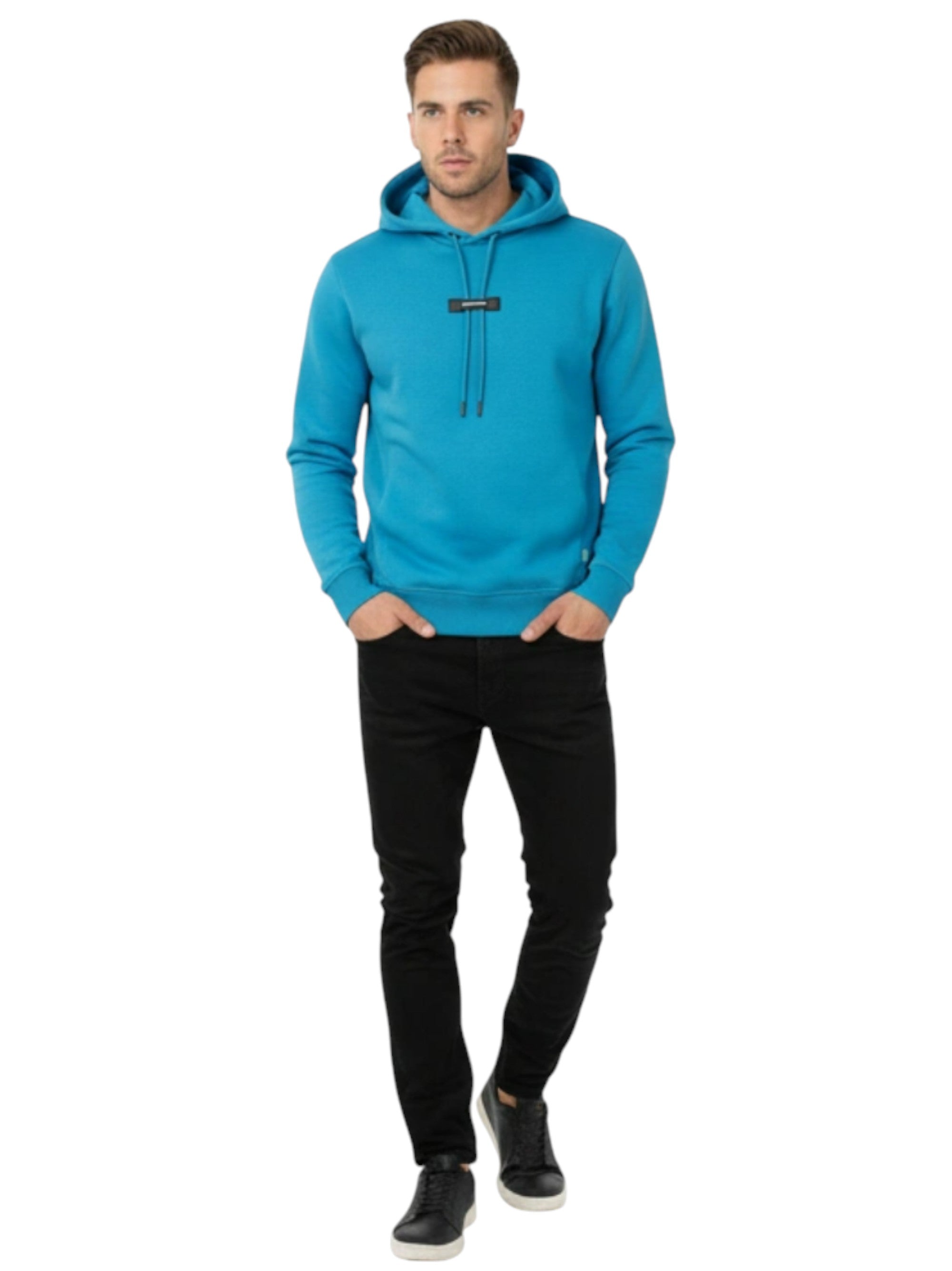 Image for Men's Plain Hoodie,Blue