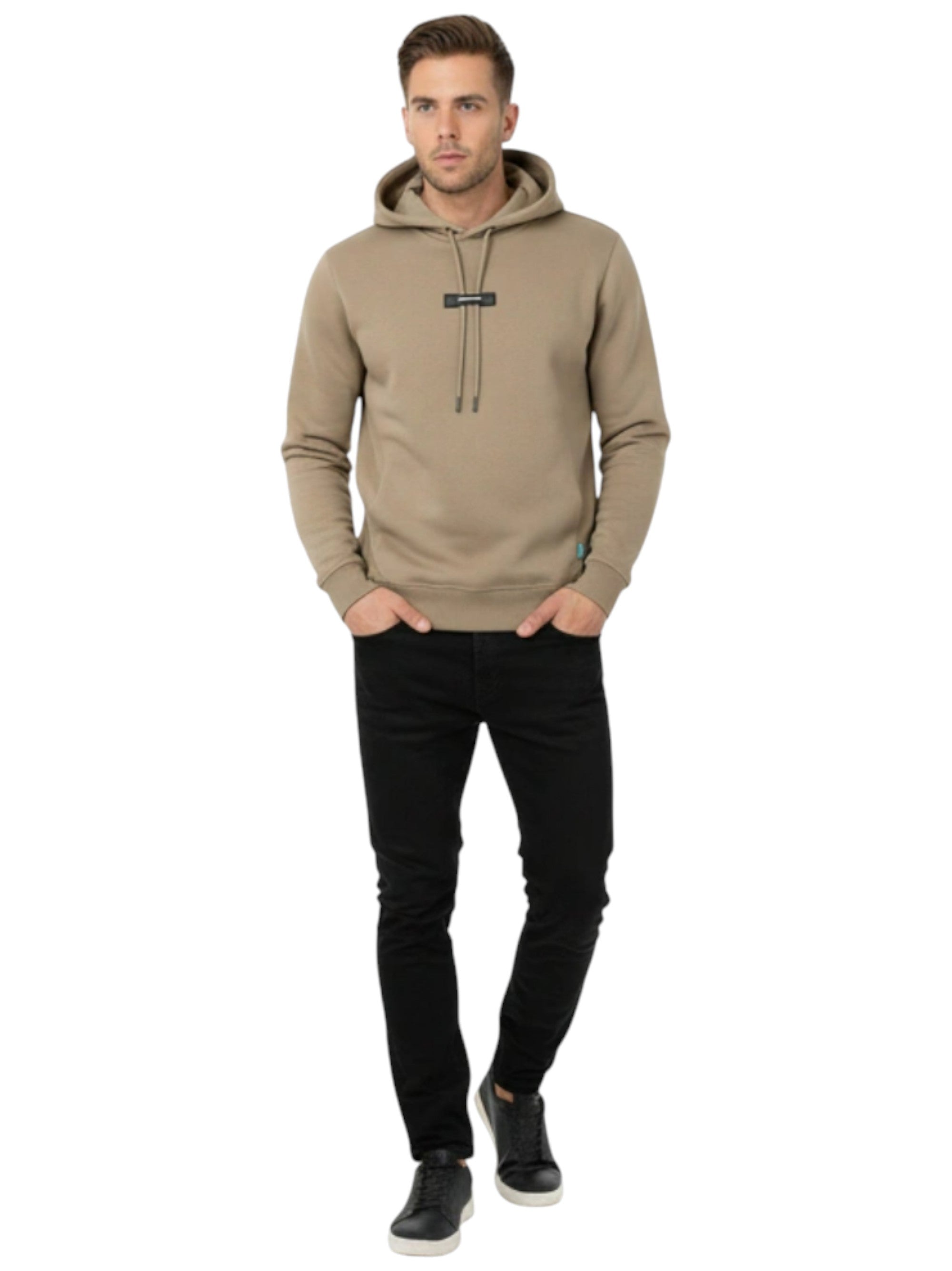 Image for Men's Plain Hoodie,Olive