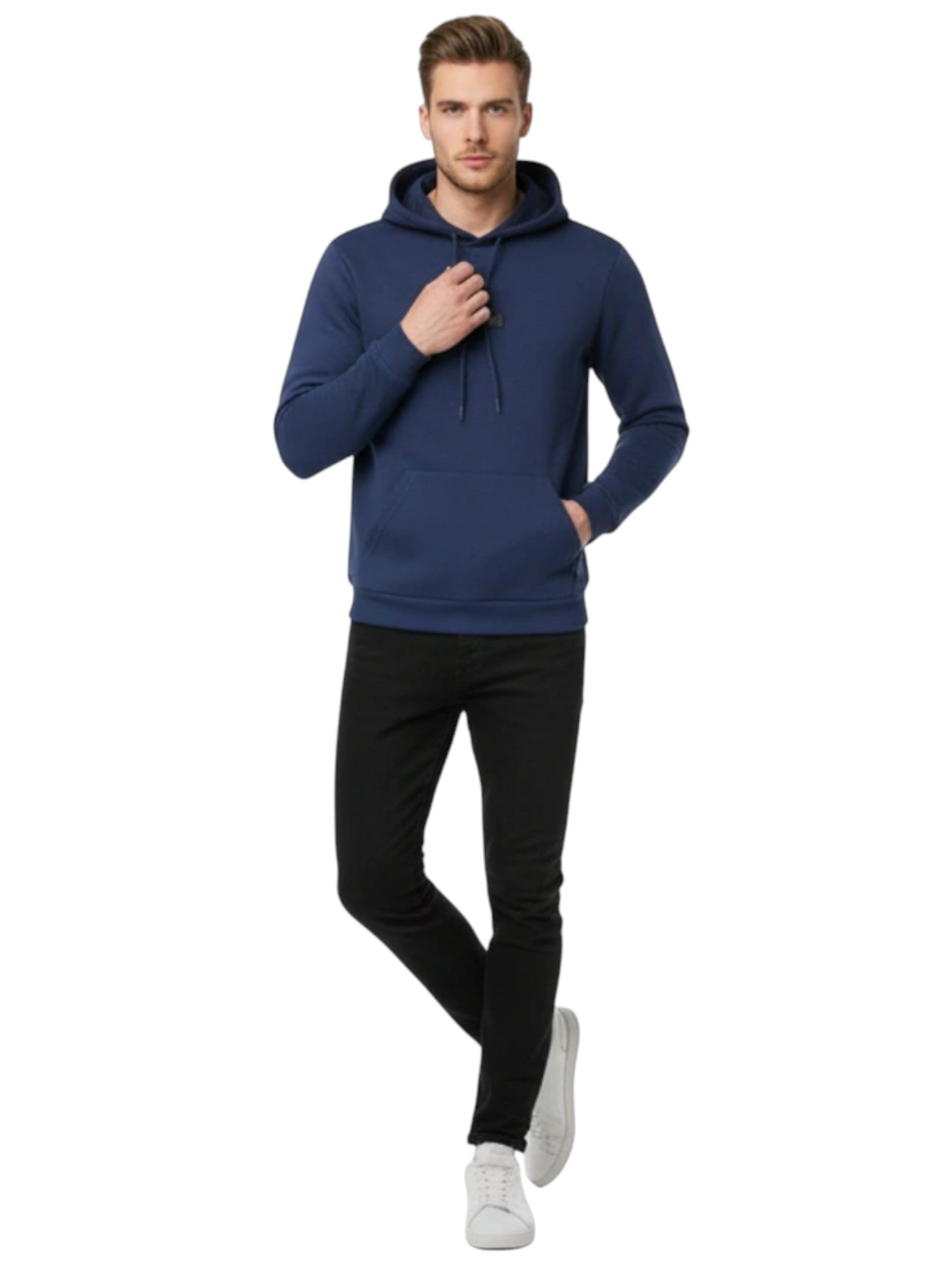 Image for Men's Plain Hoodie,Navy