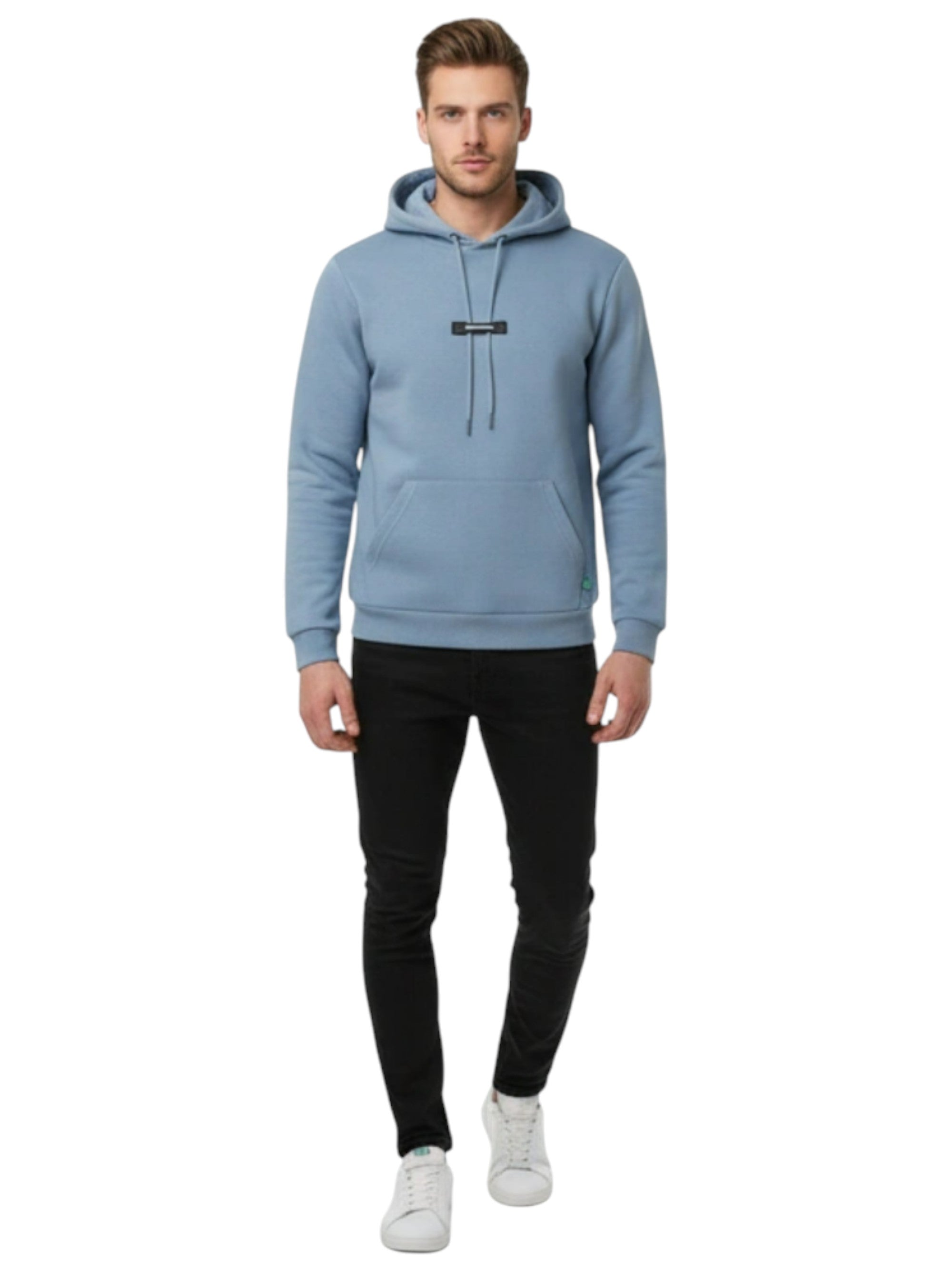 Image for Men's Plain Hoodie,Dusty Aqua