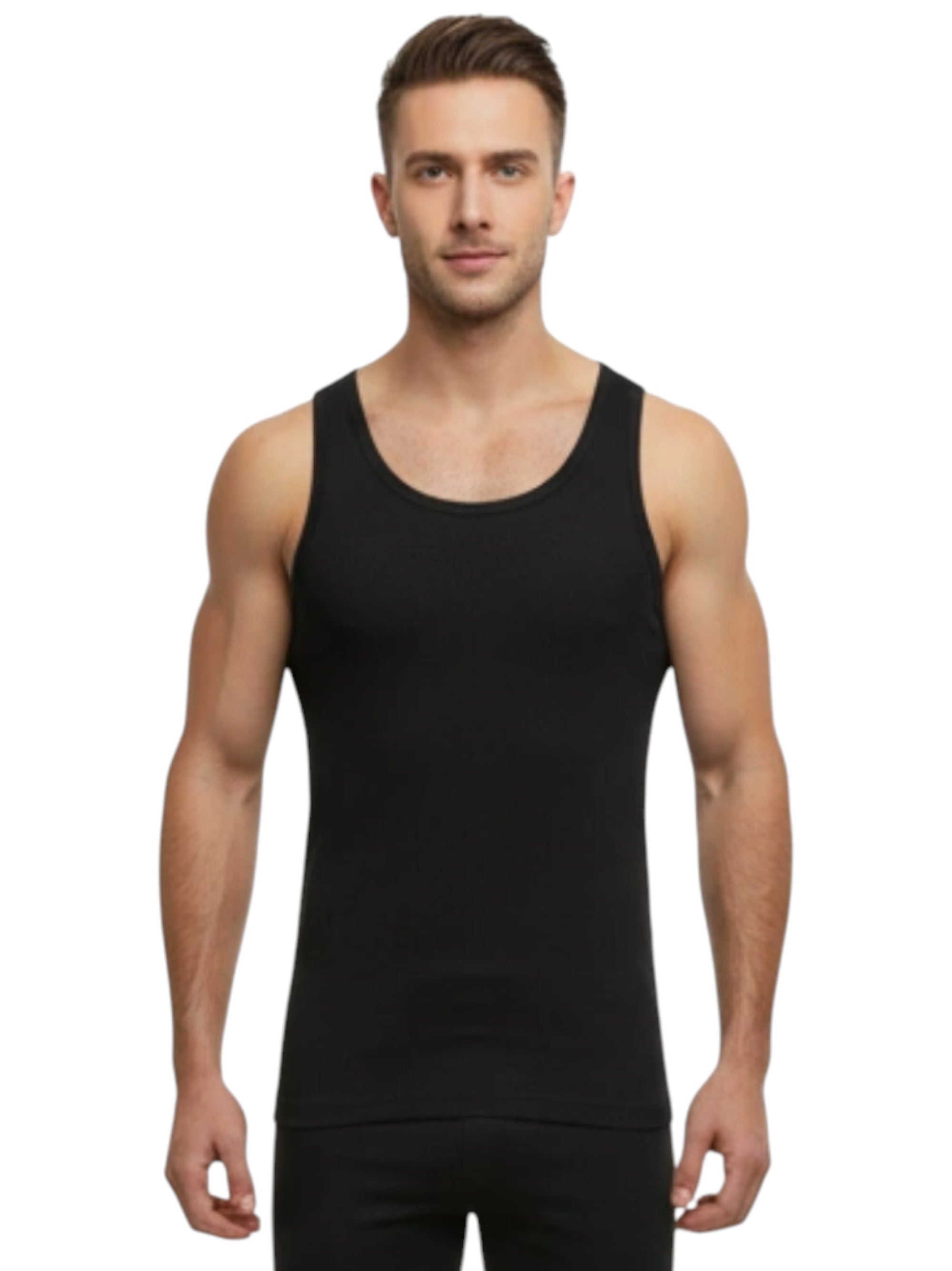 Image for Men's Ribbed Sport Top,Black